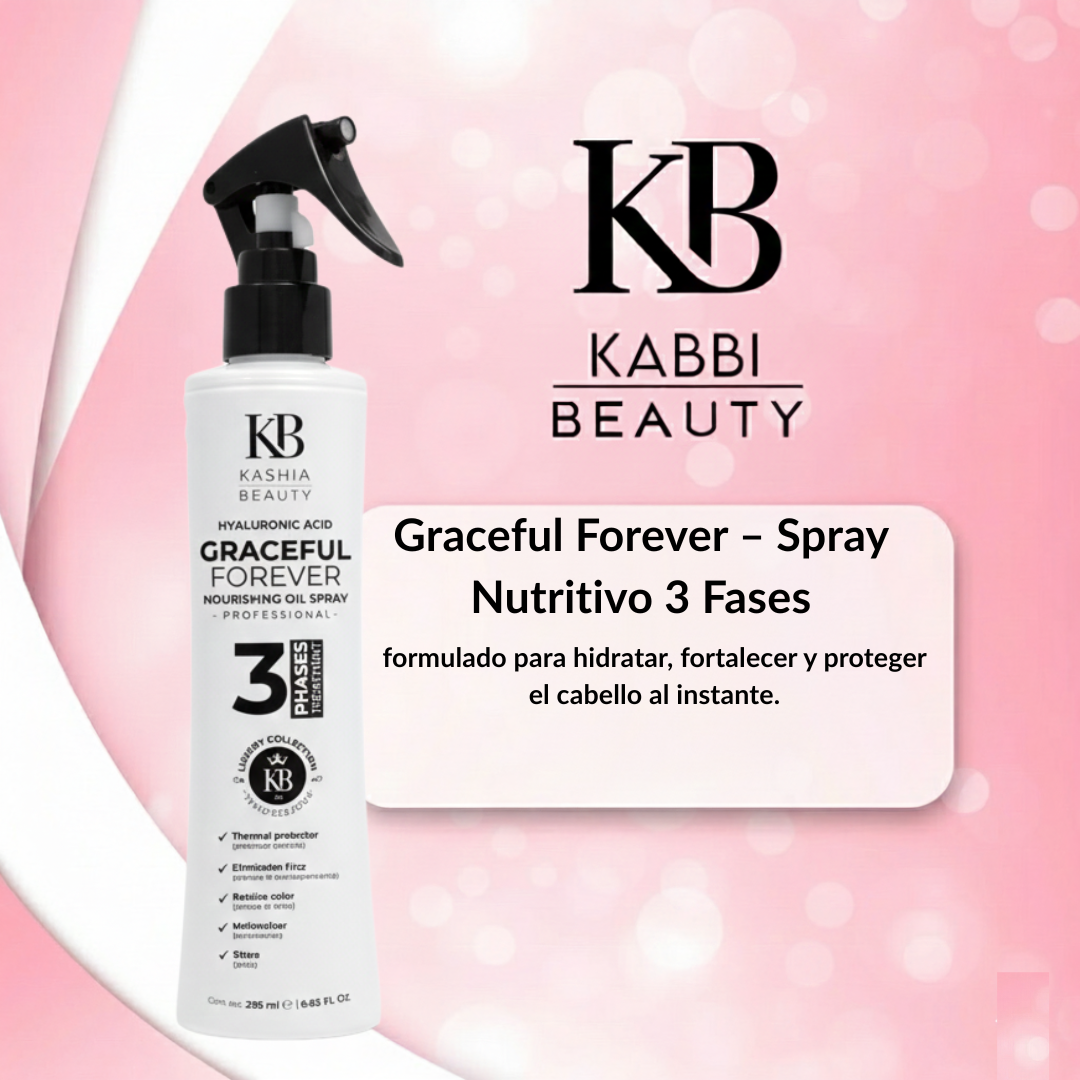 Graceful Forever – Spray Nutritivo 3 Fases | Con Ácido Hialurónico | Profesional
